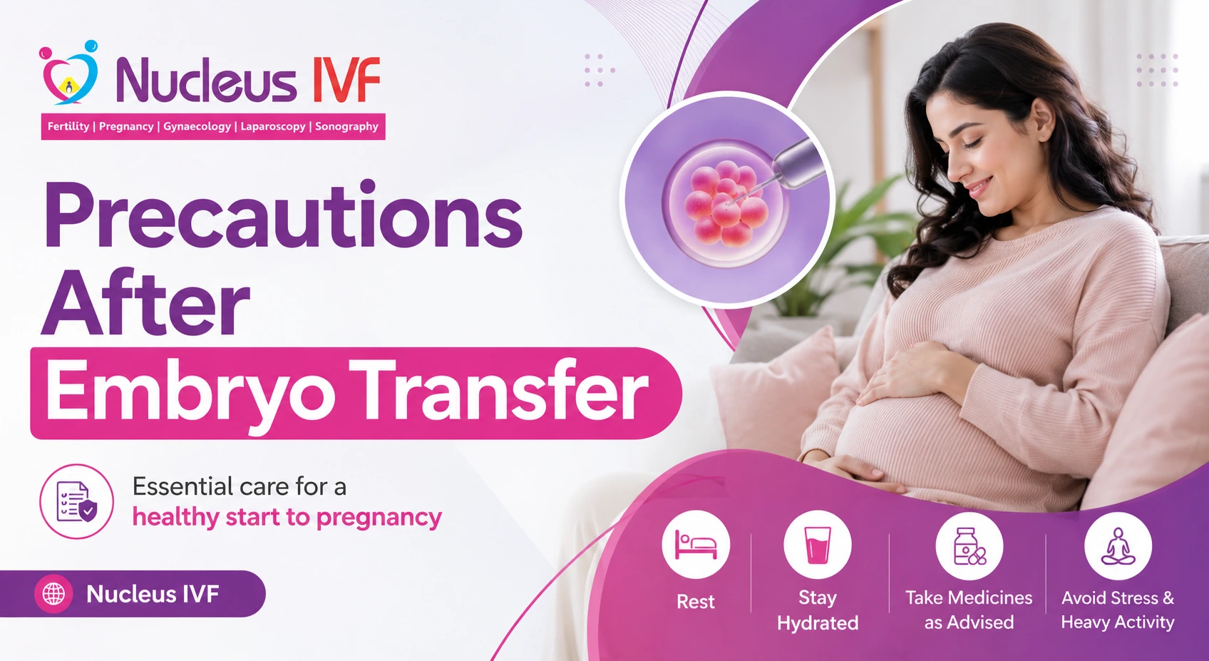 Precautions After Embryo Transfer | Nucleus IVF